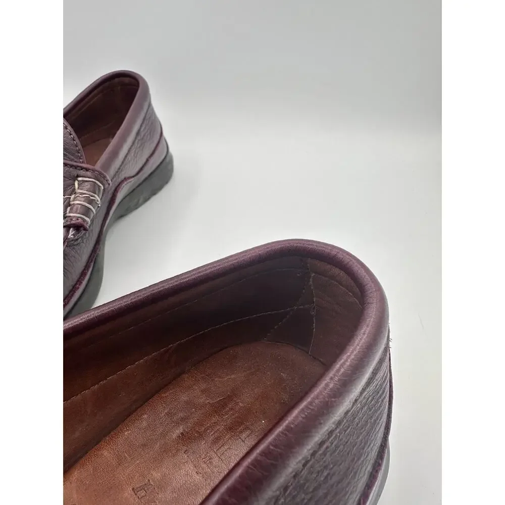 Allen Edmonds Hamlin Shoes Mens 8.5D Burgundy Maroon Leather Penny Loafers